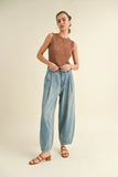 MIOU MUSE Loose Fit Denim Pants