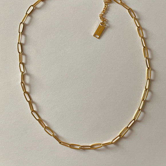 NAMASTE Paper Clip Chain Necklace